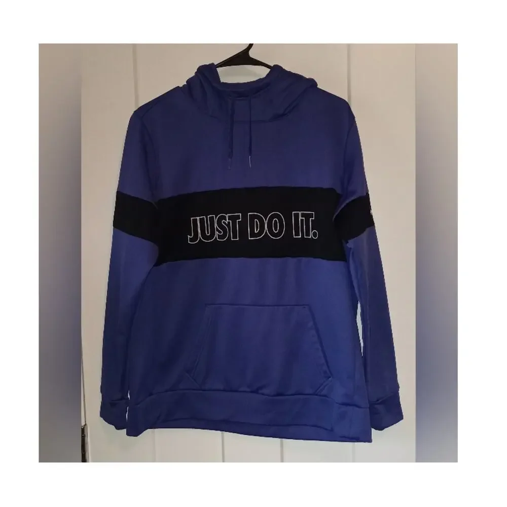 Nike Just Do It DriFit Woman's Large Hoodie Purple/Black